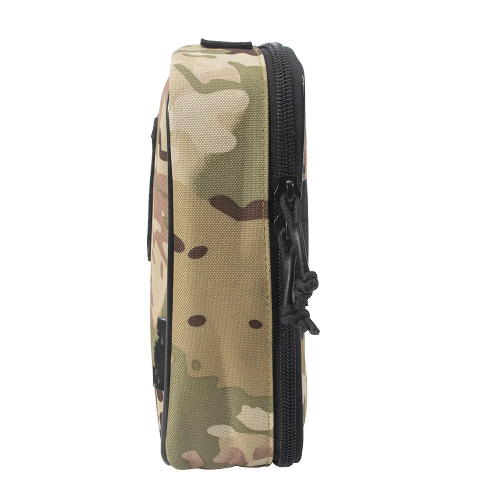 SOETAC Tactical Gun Bag Molle Nylon Handgun Bag Portable Combat Pistol Case Soft Protective Storage Hunting Handbag Padded