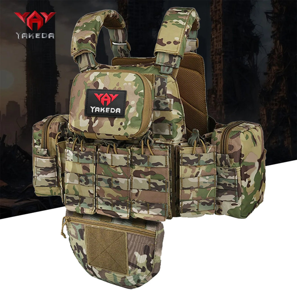 YAKEDA   The eight-piece hunting vest has multiple storage bags and is suitable for hunting training and other scenarios