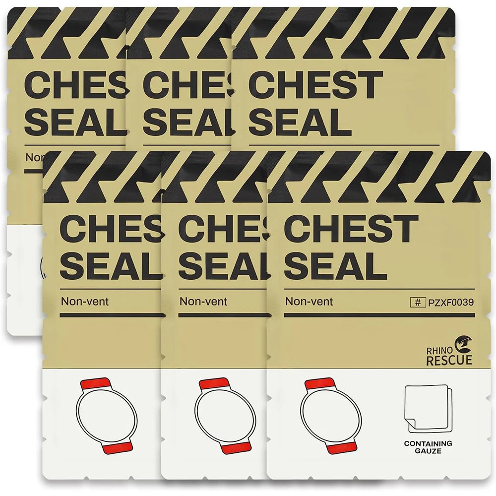 Rhino Rescue Chest Seal Medical Prevent Puncture Wounds Dressing Pneumothorax Emergency First Aid Trauma