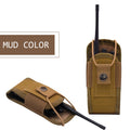Tactical Walkie Talkie Pouch 600D Oxford Khaki Molle Radio Pouch Portable Outdoor Hunting Sports Phone Holder Interphone Holster