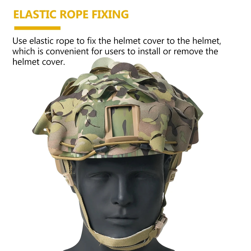 BOOIU Tactical Helmet Cover Leaf Shape Laser Cut Nylon 3D Camo Airsoft Helmet Cloth Paratrooper Helmet Accessories