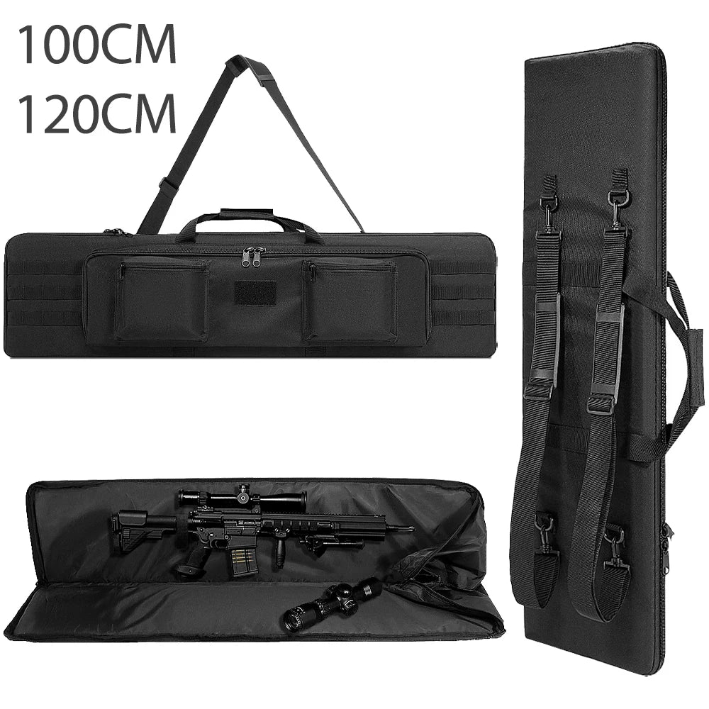 100 120cm Gun Bag Rifle Case Backpack Long Gun Carry Handbag Sniper Airsoft Rifle Gun Backpack Shoulder Bag for Hunting Accessor