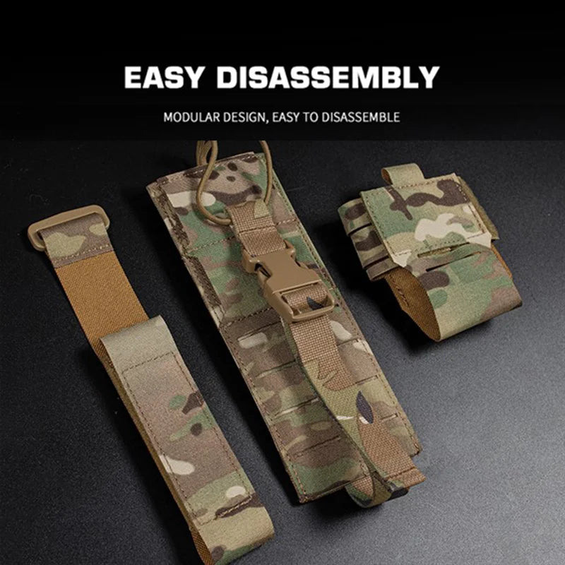 Camouflage MOLLE Radio Pouch Universal Protective Organizer for Outdoor Airsoft Vest Gear Survival Communication Accessories