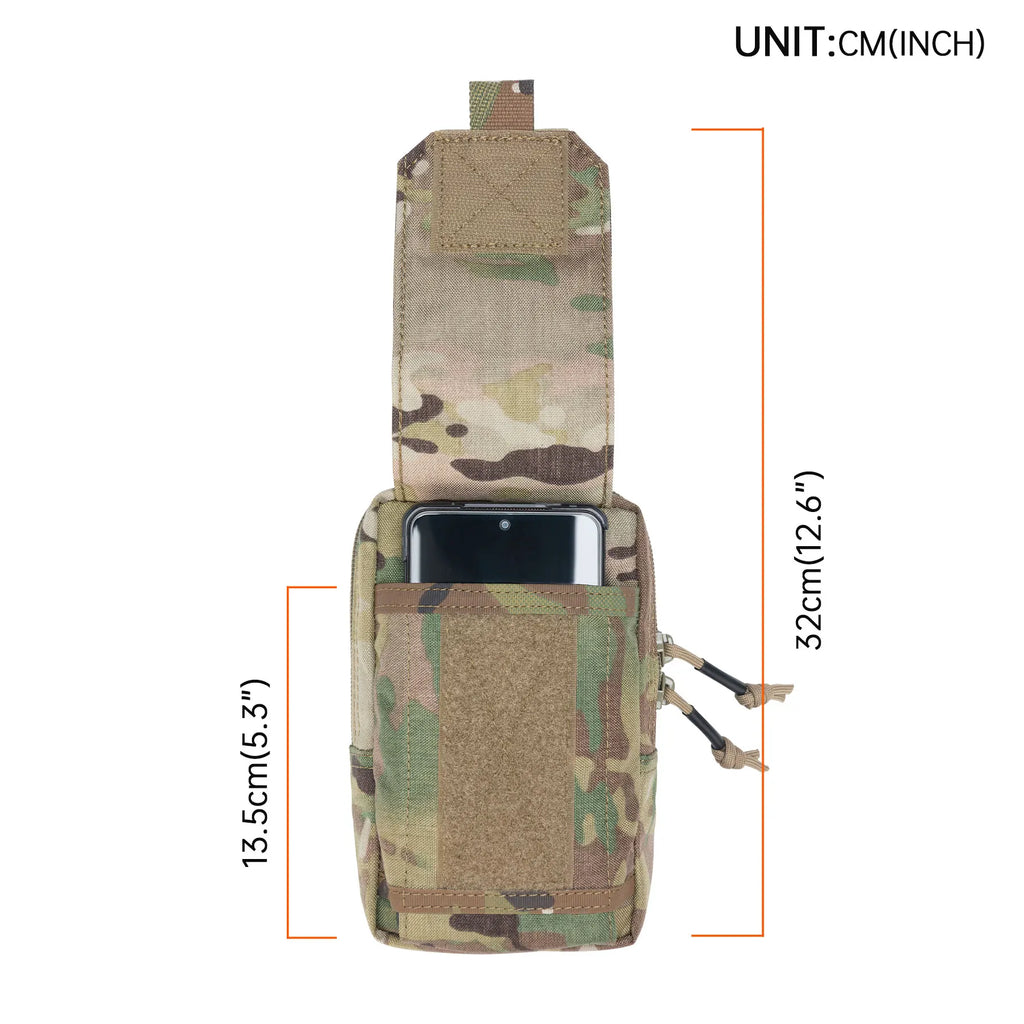 Tactical Bag EDC Molle Tool Zipper Waist Accessories Pouches Durable Phone Bags Camouflage Hunting Airsoft Magazine Pouch