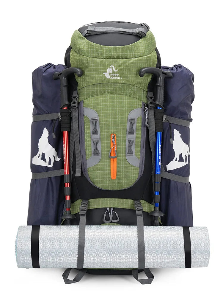 Outdoor Tactical Backpack Hiking Travel Camping Waterproof Mountaineering Molle Large Capacity Storage Bag 80L Climbing Rucksack