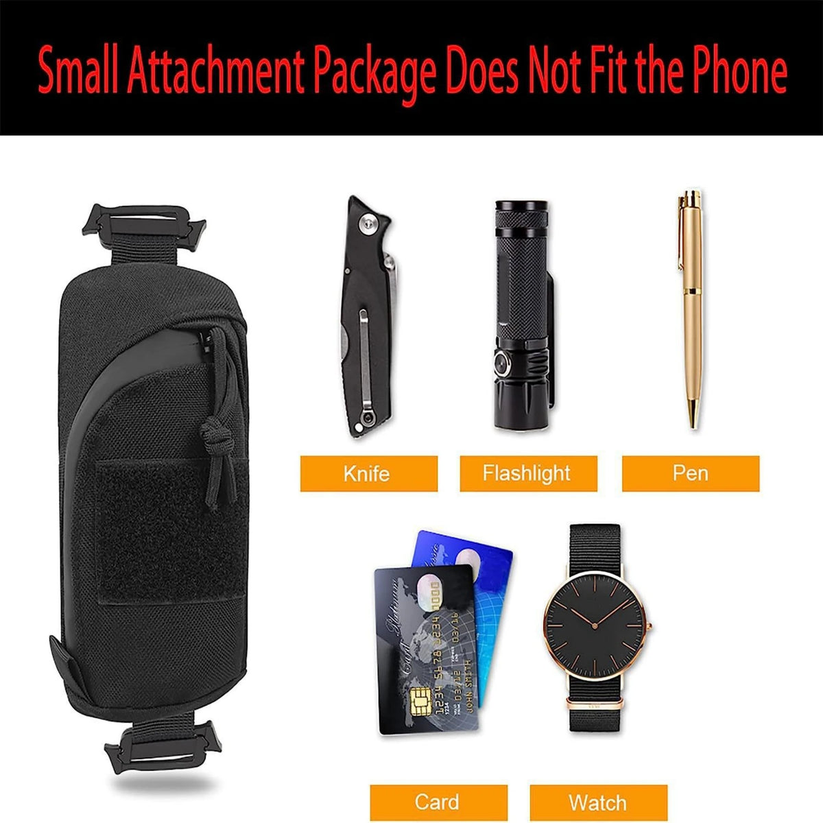 Tactical Molle Bag Backpack Shoulder Strap Accessory Pouch, Multifunctional EDC Tool Pockets Small Compact Pouchs