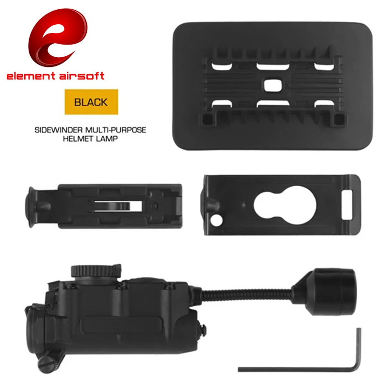Tactical Infrared Strobe Light Head Identification FAST Helmet Track Sidewinder Multi-Purpose Helmet Lighting System