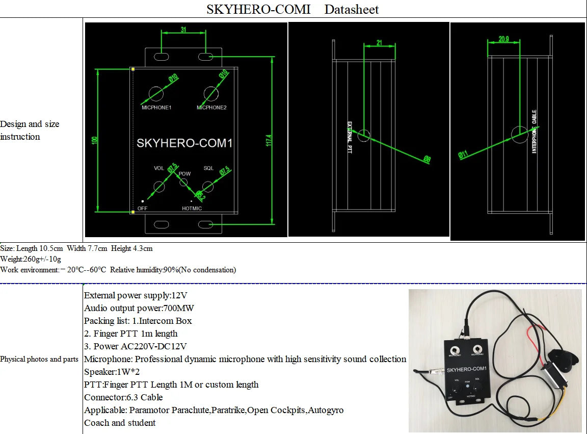 Custom Intercom and Helmet Set, 2 Headset, Intercom, Helmet Inner