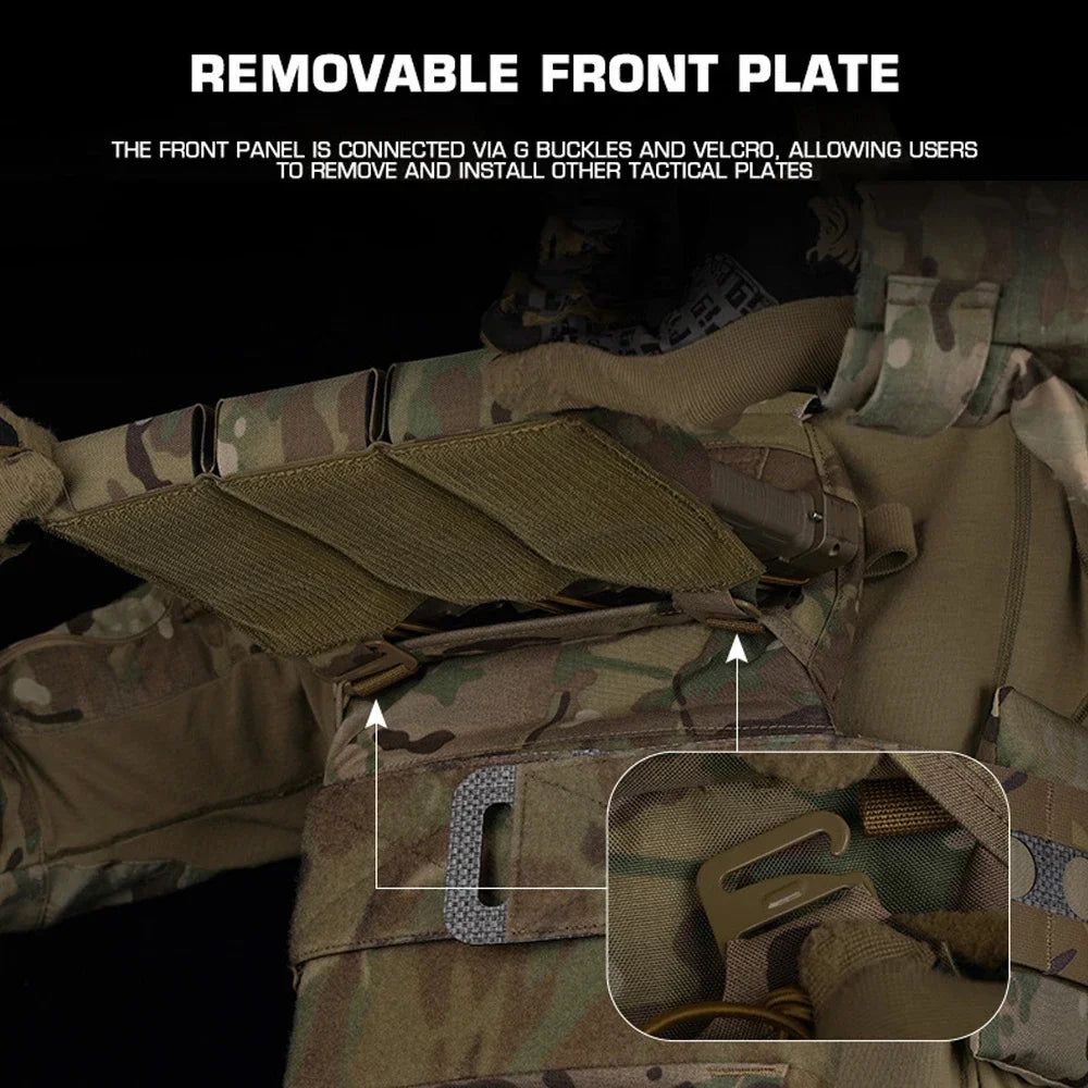 Tactical Vest Ferro FCPC V5 Plate Carrier MOLLE Hunting Vest Back Panel Supplement Pouch Airsoft Shooting Body Armor