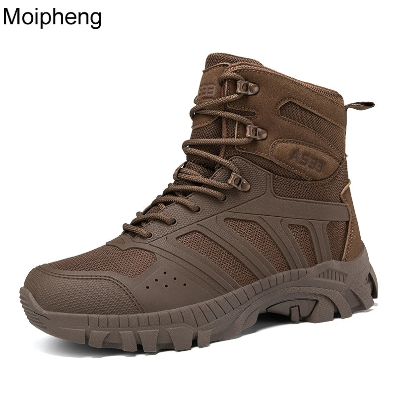 Moipheng Man Climbing Boots Lace-Up High Top Shoes Autumn Ankle Boots Men Non Slip Casual Sneakers Botas Hombre Sapato Masculino
