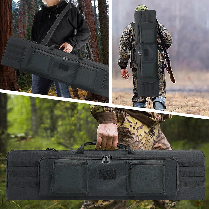 Tactical 100cm Gun Case Gun Bag Airsoft Rifle Shotgun Holster with Soft Padding 120cm Outdoor Hunting Gun Carrying Bag Pouch