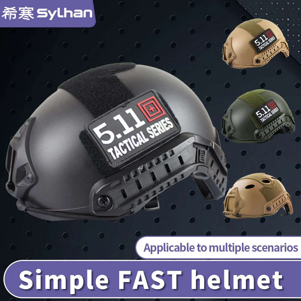 Xihan Simple FAST Tactical Helmet Vented & Non-Vented Lightweight Anti-Riot for Airsoft Cycling Hiking