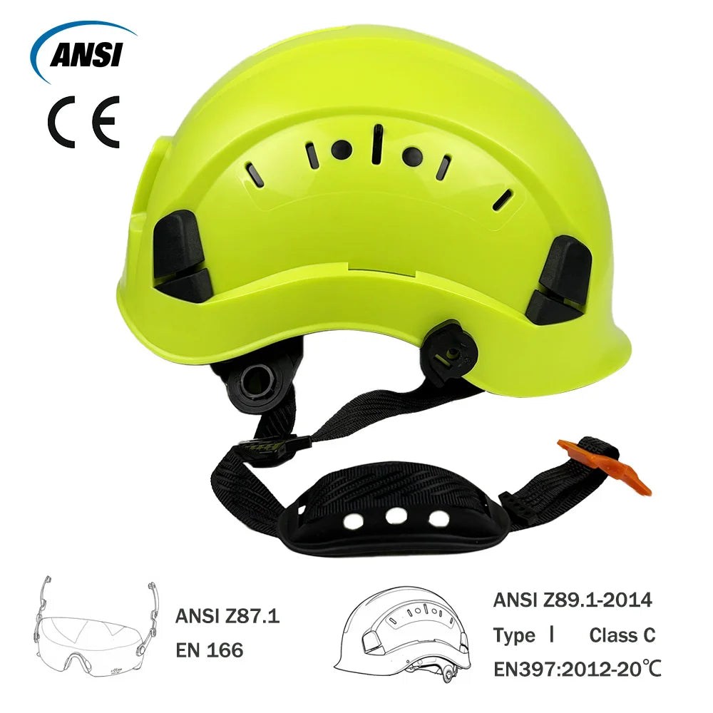 CE ANSI Safety Helmet Breathable ABS Hard Hat Construction Site Working Cap Adjustable Ventilation Climbing Head Protection