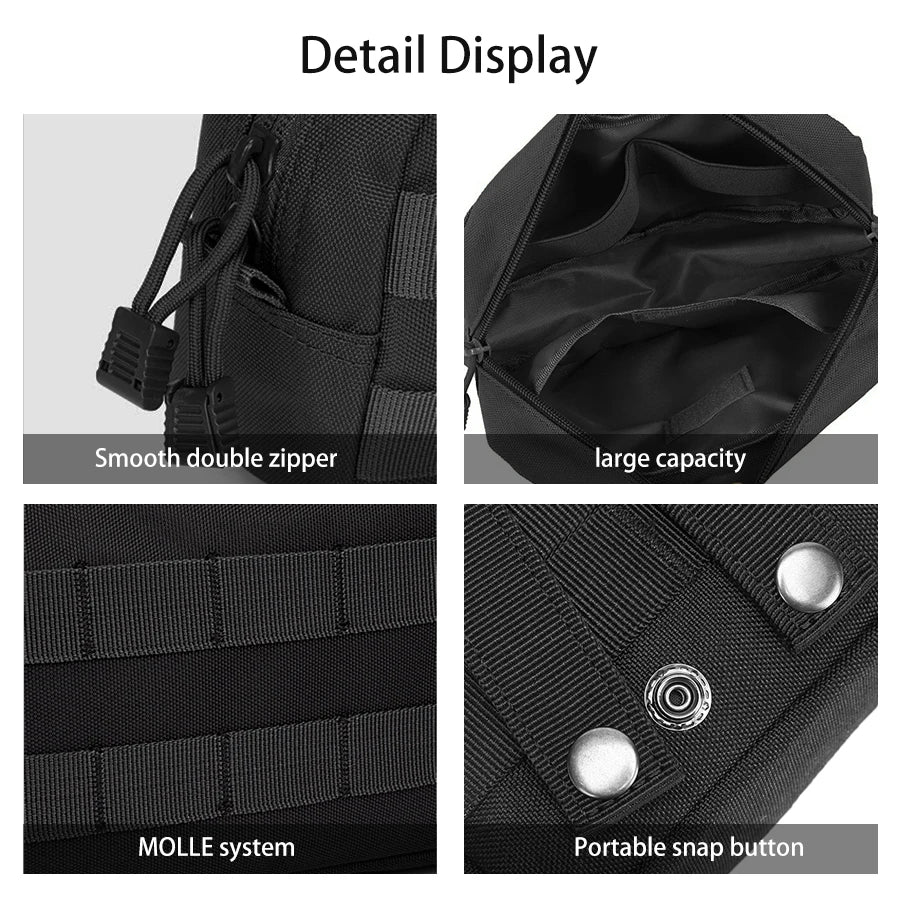 MOLLE system's multifunctional storage bag, lightweight tool storage bag, backpack accessory bag