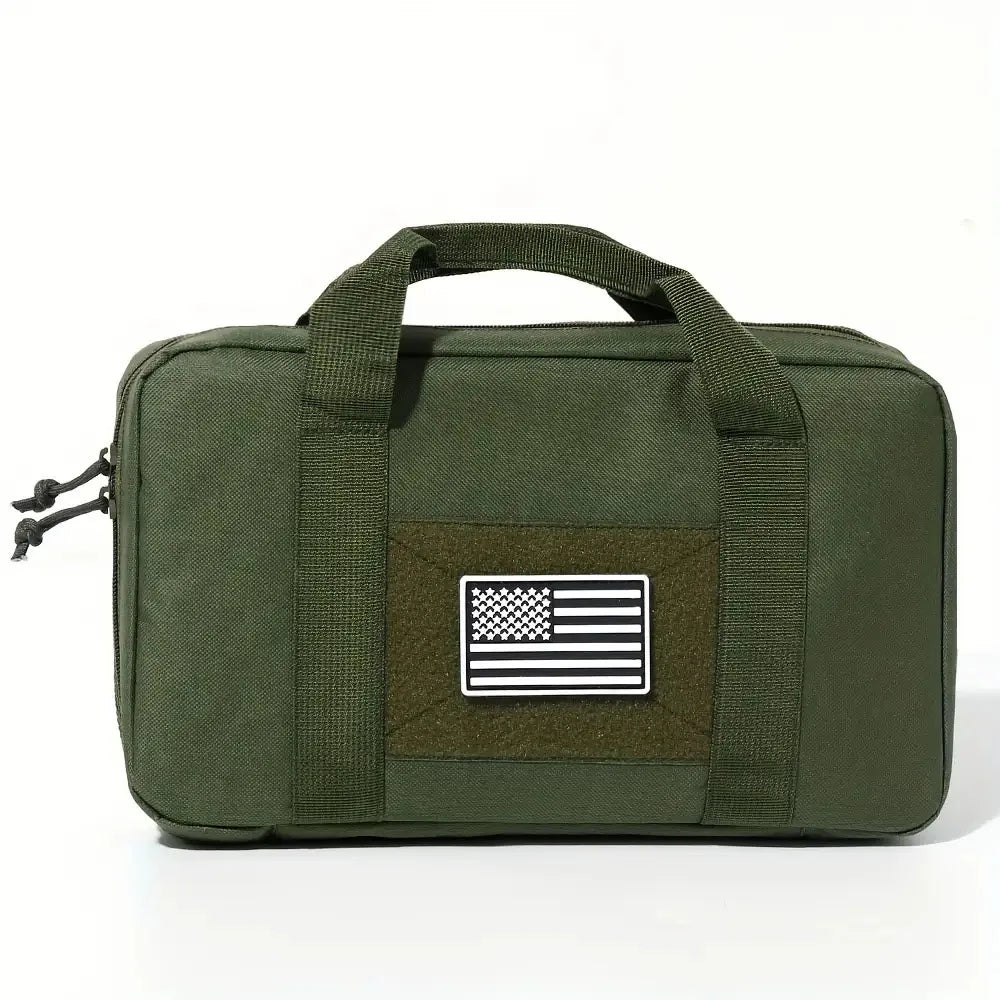 1pc Tactical Pistol Carrier Bag Concealed Carry Case Soft Padded Handgun Pouch with Multiple Magazine Storage Slot for Hunting