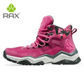 RAX Men Hiking Shoes Mid-top Waterproof Outdoor Sneaker Men Leather Trekking Boots Trail Camping Climbing Hunting Sneakers Women