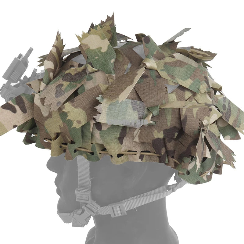3D Camouflage Net Airsoft Helmet Cover Laser Cut Tactical Fast High Cut Helmet Cloth Universal Hunting Shooting Helmet Cover