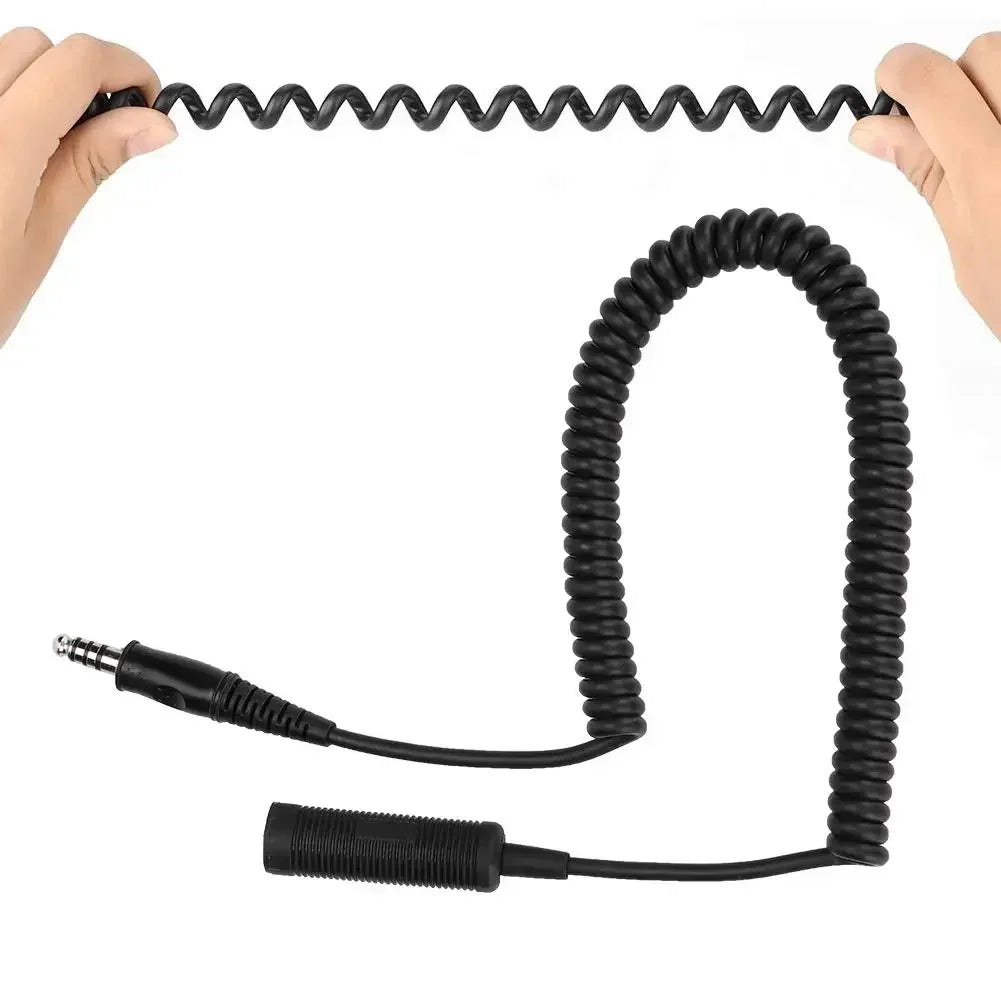Ts Tac-Sky Military U-174/U Plug Adapter Tactical Headset Extension Cable Standard  For Comta I Ii Iii /Sordin Headset