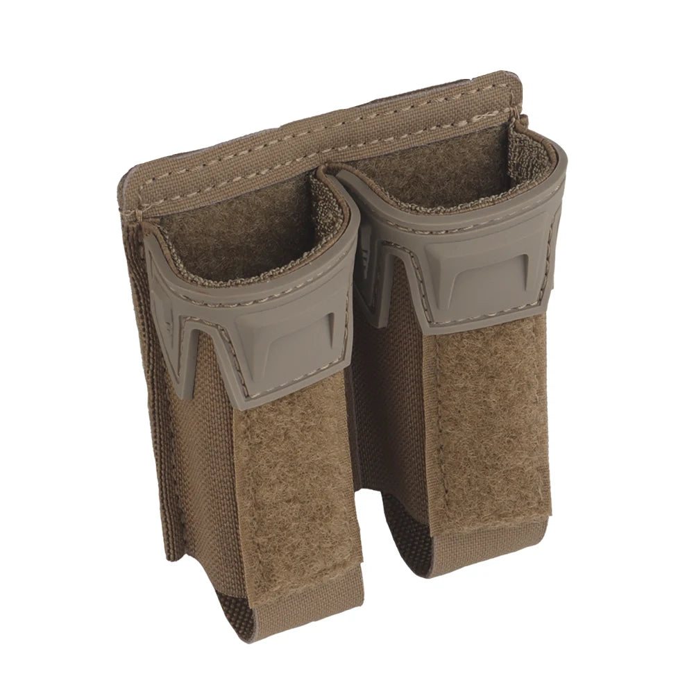 Tactical Elastic K Type 9MM Double Mag Pouch Molle Clip Mag Holder for Plate Carrier and Belt Hunting Accessories