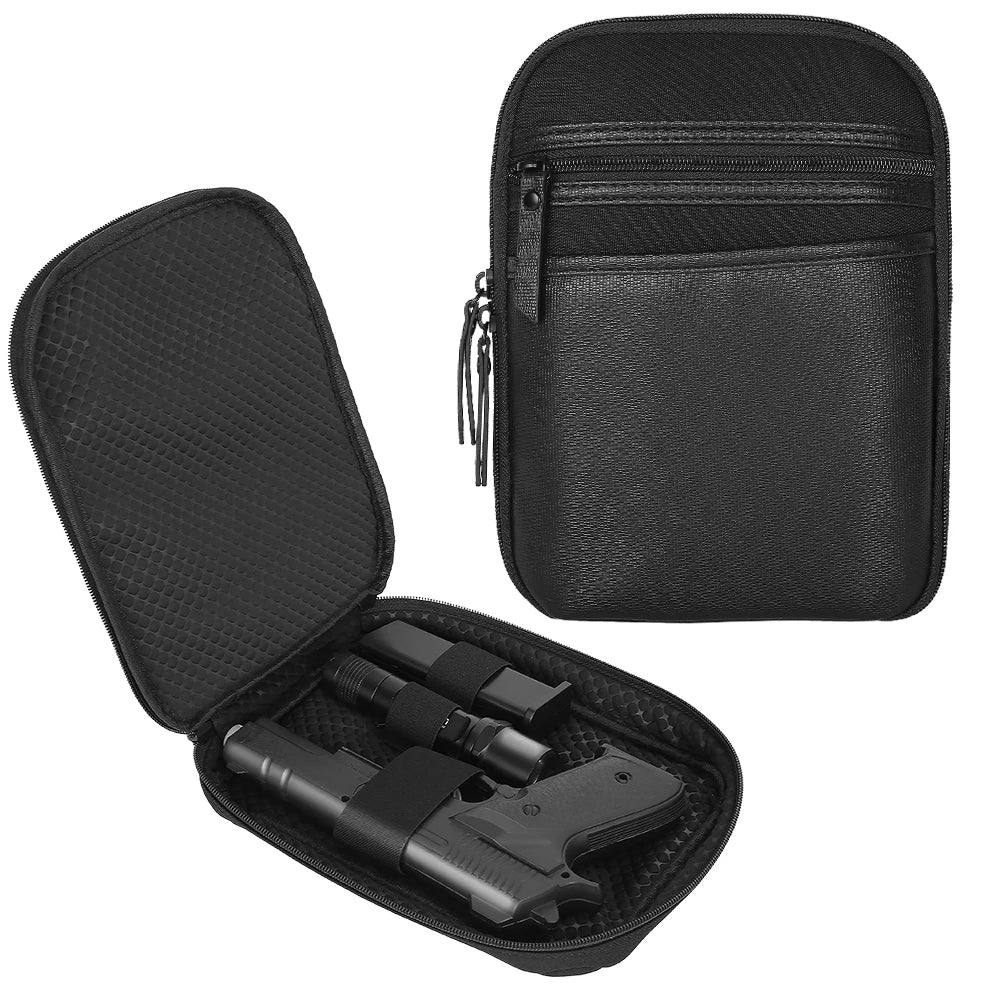 Concealed Carry Gun Bag Soft Sling Shoulder Bag Pistol Case Fanny Pack Waist Belt Firearms Bag with Holster for Handgun Pistol