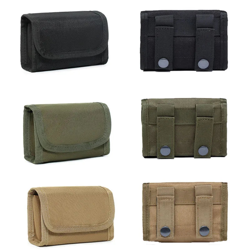 10-Round Tactical Shot Bag - MOLLE Waist Pouch with 10 Grids, Vest Nylon 12GA Shotgun Ammo Holder for Outdoor Shooting & Hunting