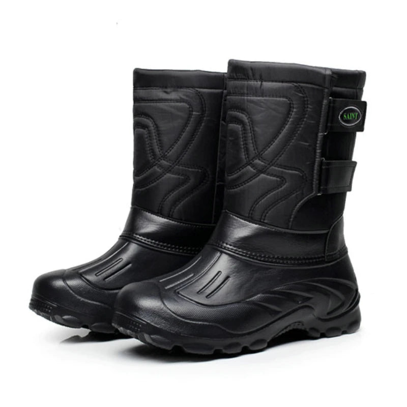 Men's winter and autumn waterproof and cold resistant fishing shoes, anti slip and detachable plush hiking and snow boots40-46