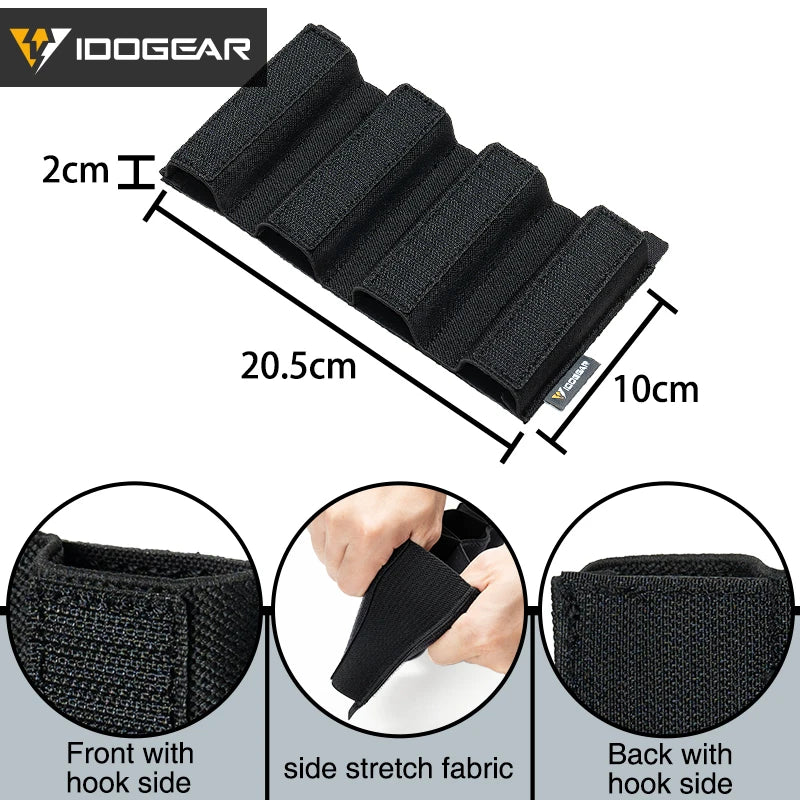 IDOGEAR Quad MP5 / MP7 Magazine Insert Holder with Hook Fasteners for MK3 and MK4 Chest Rig 35140
