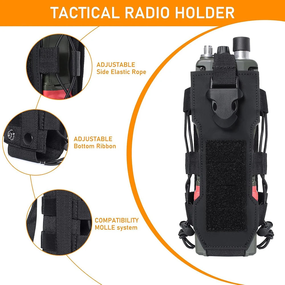 Laser Cut Design Molle Adjustable Water Bottle Holder Outdoor Sport Tactical Bottle Pouch for Backpack Belt Molle Radio Pouch