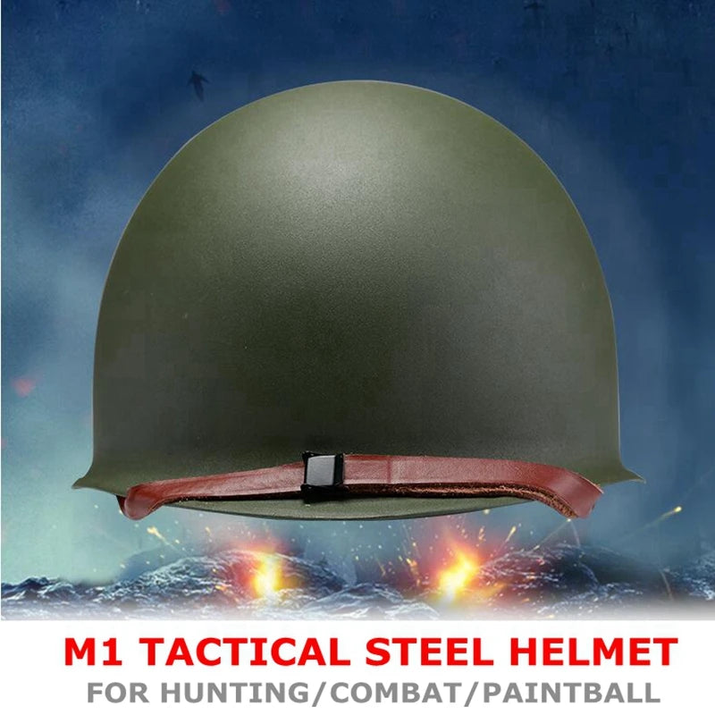 M1 Green Steel Adjustable Helmet Tactical Protective Equipment Field Paintball Gear Steel Sturdy Helmet For Adult