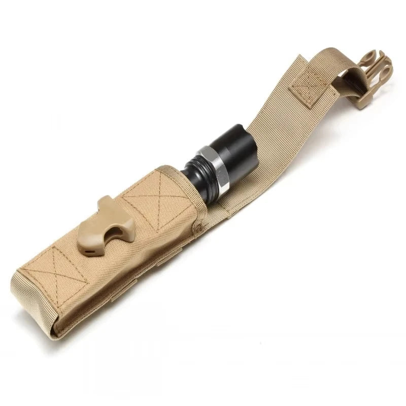 Outdoor Flashlight Pouch Tactical Tool Kit Portable Molle EDC Tool Waist Bag Field Sport Camping Hiking Hunting Accessories