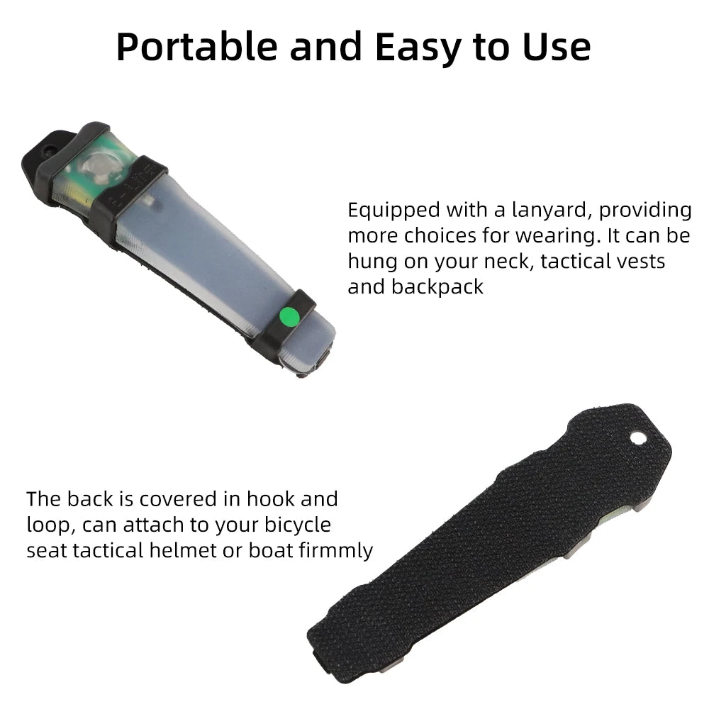 BOOIU Personal Identification Marker Light Tactical Helmet Safety Flash Survival Signal Light Hunting Hiking Helmet Accessories