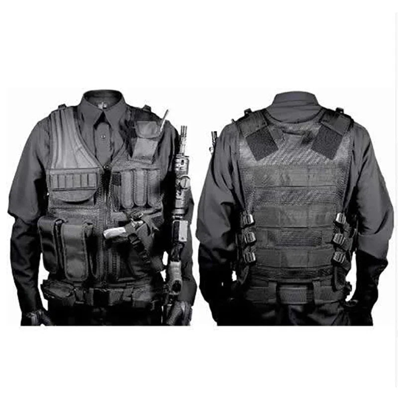 Adjustable Molle Tactical Vest Combat Body Armor Vests Security Guard Hunting Army Outdoor CS War Game Airsoft Training Jacket