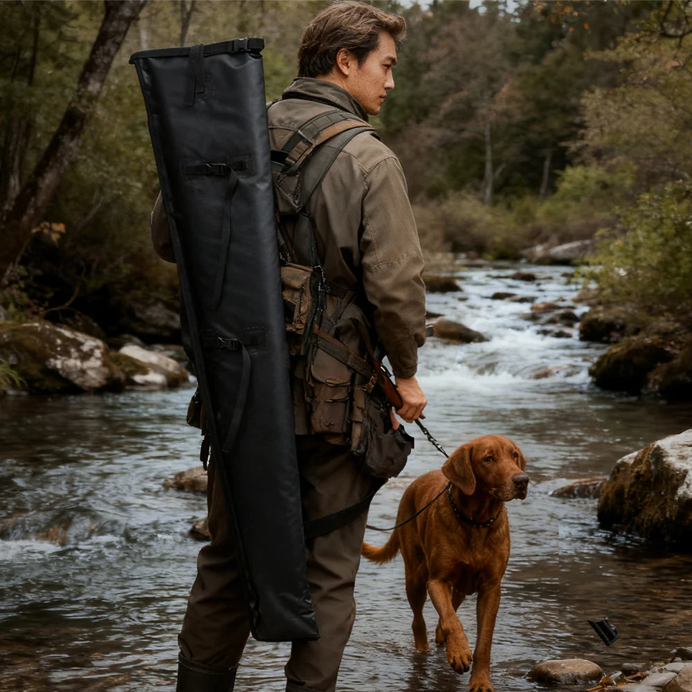 Waterproof Gun Dry Bag for Rifle Shotgun Case, Roll-Top Soft Floating Cases, Wet Bags for Duck Waterfowl Hunting Gear