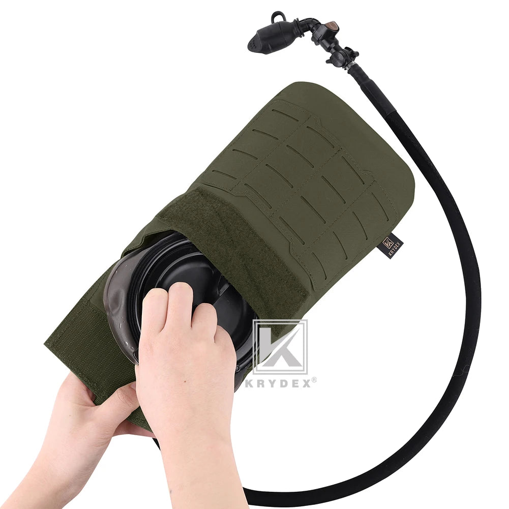 KRYDEX Tactical 1.5L Hydration Bladder Pouch Low Profile Hydra Carrier Pack 50oz Water Bladder Bags Outdoor Hiking Accessories