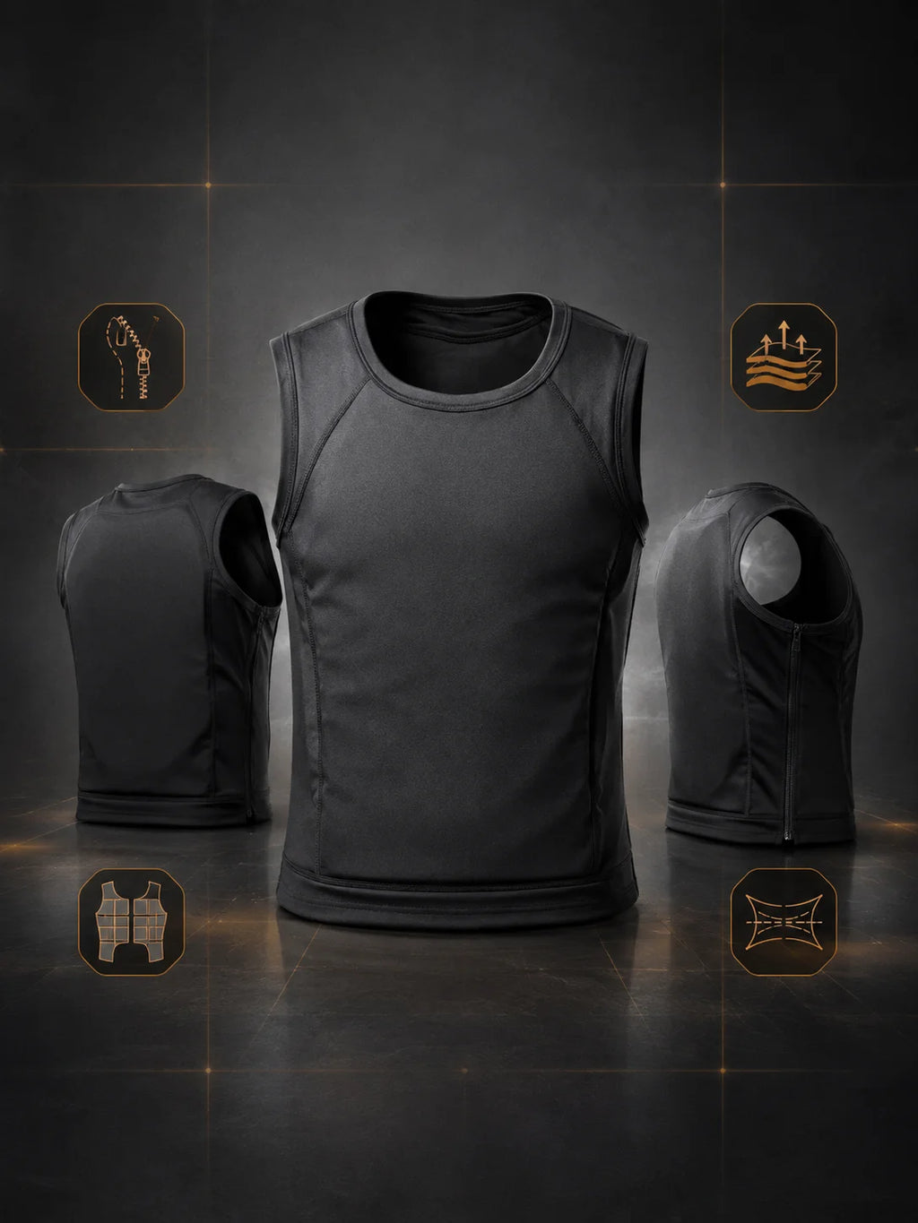 Stretchable Quick Release Tactical Training Vest Close Fit Soft Padded Front Back Coverage for Outdoor Fitness Hiking