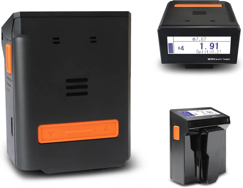 Shot Timer for Shooting, IPSC/USPSA/IDPA Practice Tool, Vertical Screen, 9 Sensitivity, 72H Battery, Par/Delay Modes, One-Hand