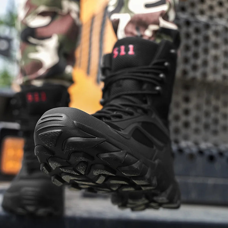 Lynjacye Large Size 48 47 Sports High Top Military Boots Male Special Forces Combat Boots Desert Outdoor Hiking Shoes