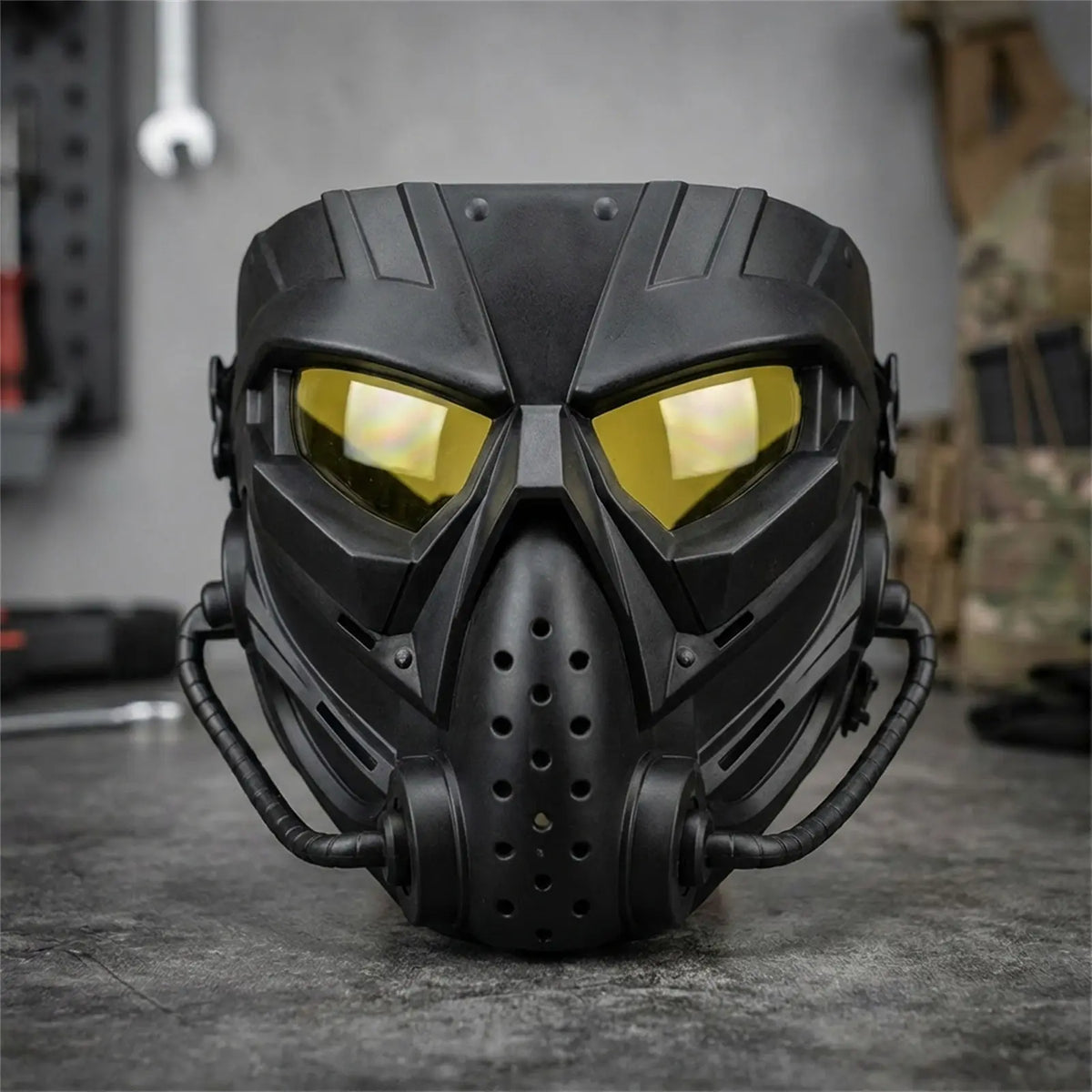 Full Face Protection-Mask Tactical Mask Alien Breathable Ventilation for Paintball and Cosplay Enthusiasts