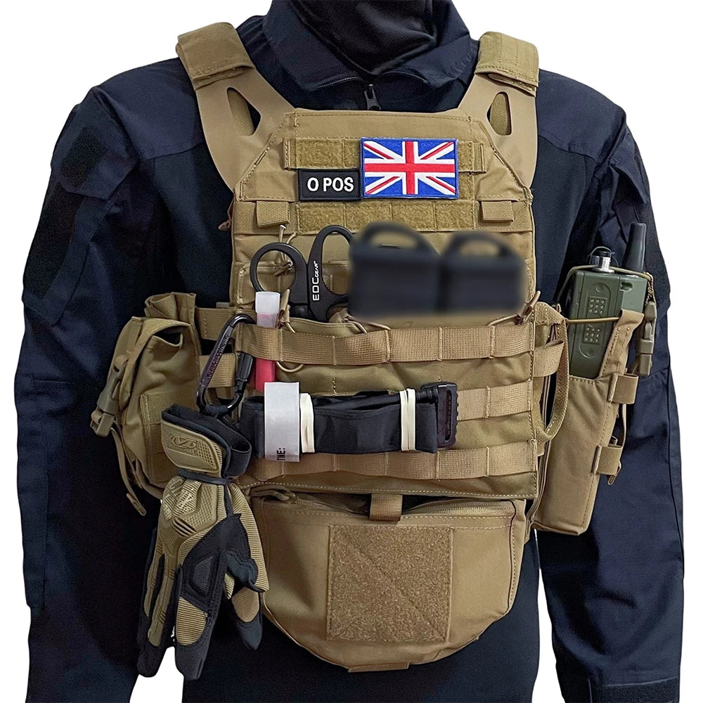 Full Set of Tactical Vest JPC Complete Set Airsoft Quick Release Combat Vest with Magazine Pouch for Outdoor CS Wargame Cosplay