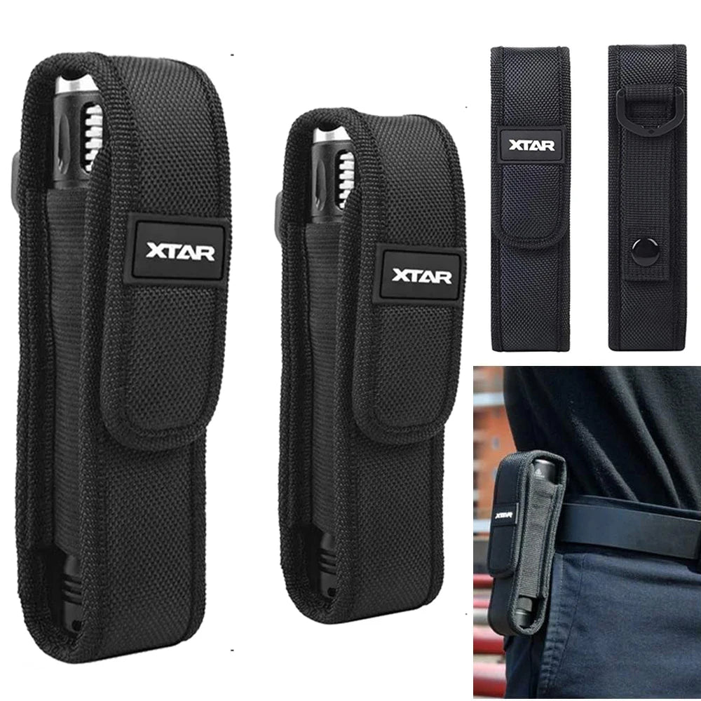 5"-8" Tactical Flashlight Case Belt Pouch XTAR T220 Fenix Flashlight Pouch Molle LED Torch Holder Flash Light Holster Waist Pack