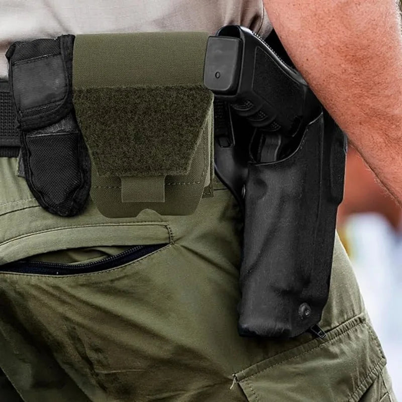 Tactical Handcuff Bag Case Molle Shackle Leather Case Belt Cuff Case Work Belt Vest Law Enforcement Accessories Outdoor Bag