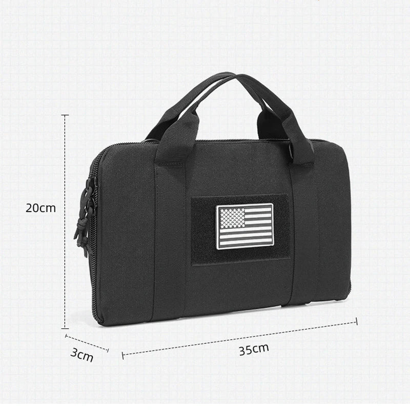 Tactical Pistol Gun Carry Bag Case for Universal Handgun Shockproof Padded Magazine Pouch Universal Handgun Bag