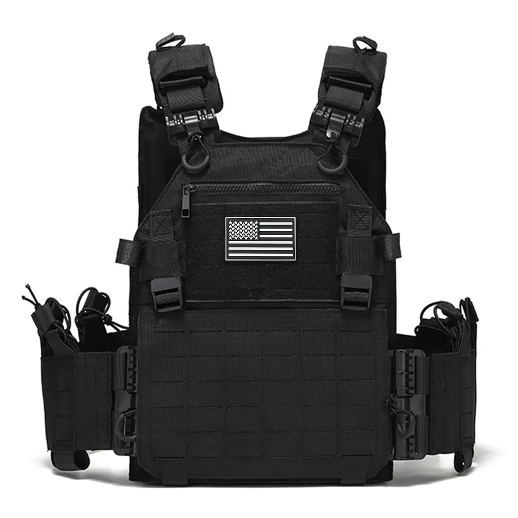 Quick release hunting vest with chest zipper anti-theft bag MOLLE modular expansion breathable elastic vest