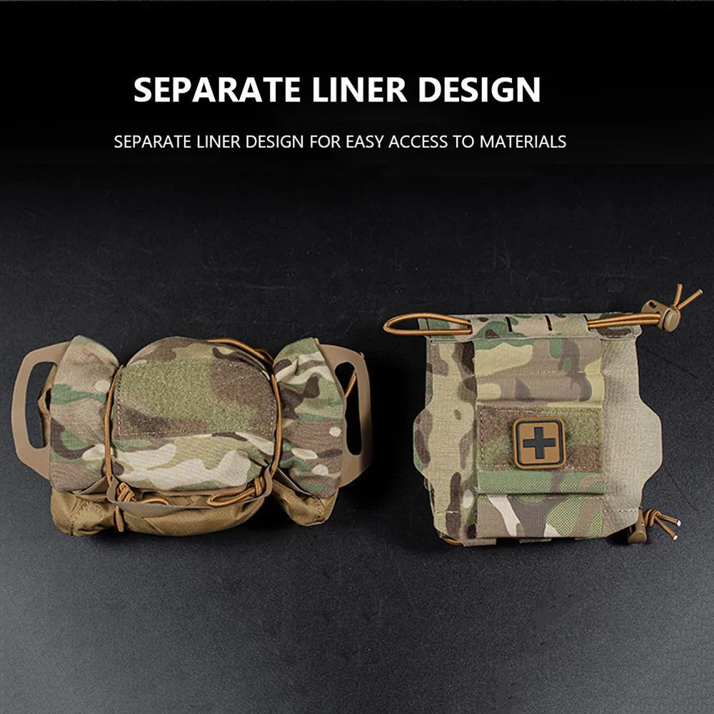 IFAK Tactical First Aid Kit MOLLE Rapid Deployment Outdoor Hunting Camping Survival Emergency Medical Pouch Combat Belts Gear