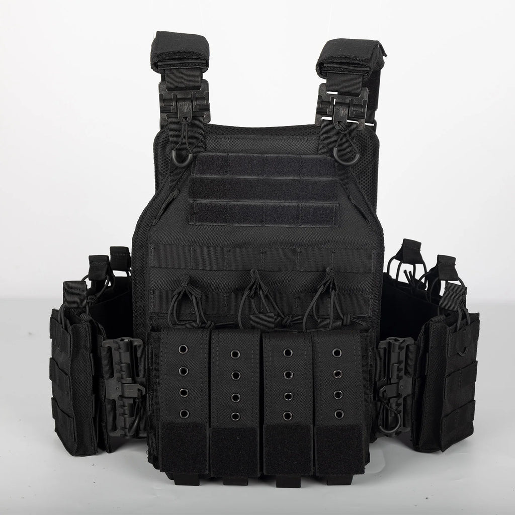 YAKEDA Quick Release 1000D Nylon Tactical Outdoor Vest With Adjustable and Molle System for Airsoft Hunting