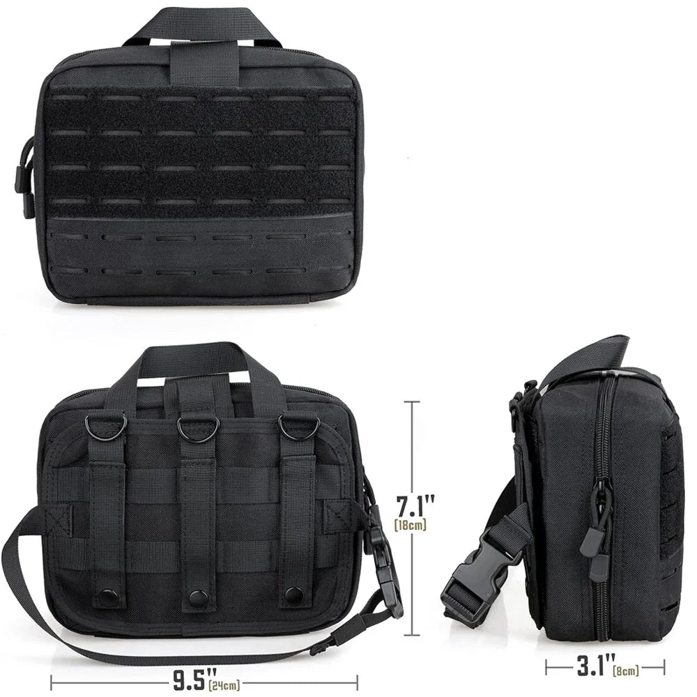 Outdoor Molle Medical Bag EDC Pouch Organizer First Aid Kit Large Capacity IFAK EMT Waist Pack for Hunting Camping Travel