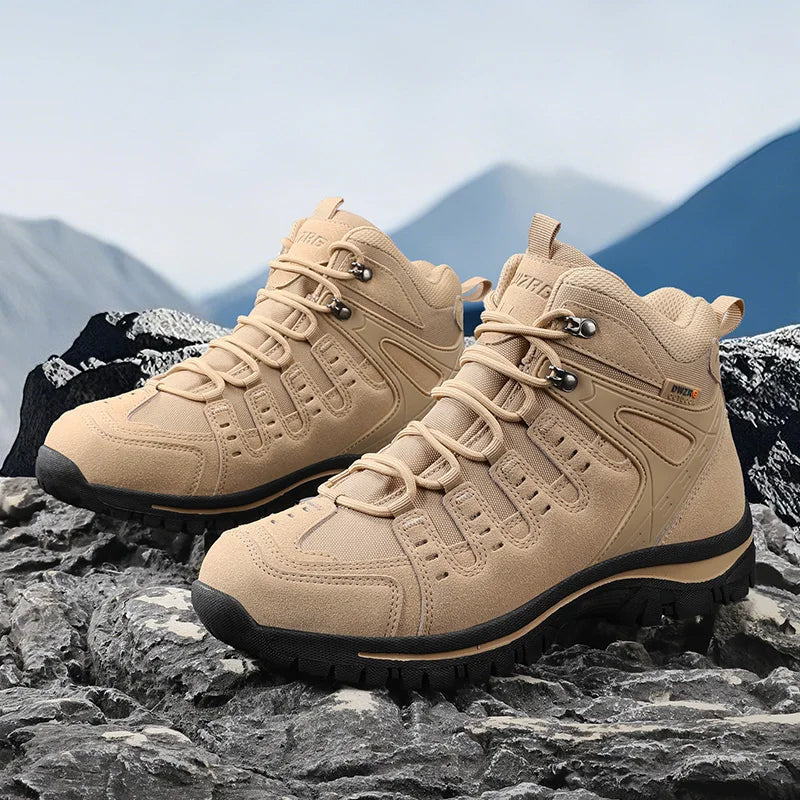 New Fashion Brand Male Motorcycle Boots Comfortable Ankle Boots for Men Leisure Walking Shoes Personality Botas Treking Footwear