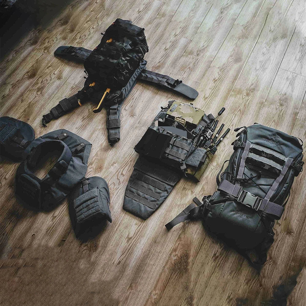 Tactical Full Vest Airsoft Full Protective Heavy-Duty Vest With Neck Throat Protector Shoulder Pads For CS Hunting Shooting