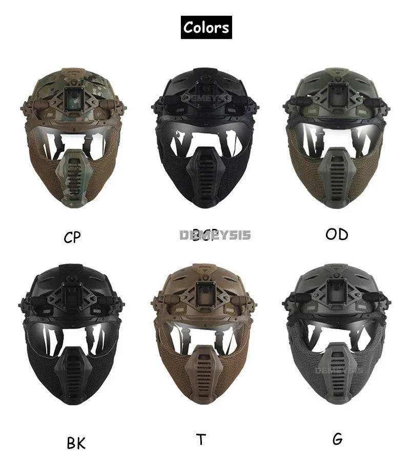 Tactical Wendy 3.0 Full Protection Helmet Hunting Airsoft Training Gear Outdoor Paintball Combat Sports Helmets Kit with Mask