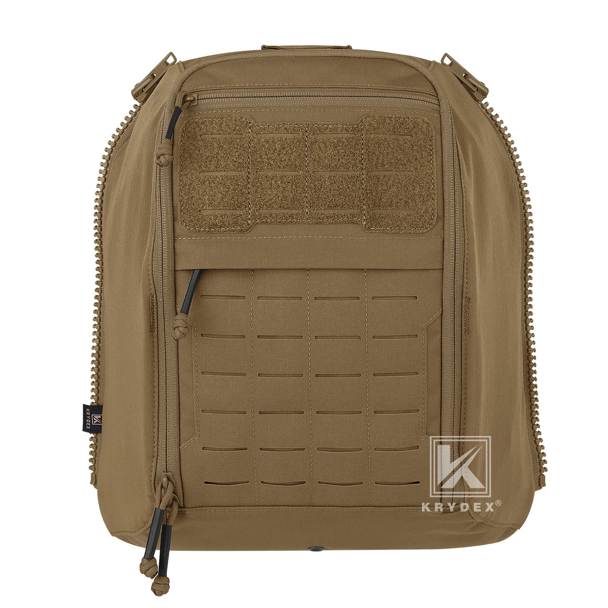 KRYDEX Tactical Zip-on Back Panel MOLLE Helmet Hydration Backpack Bag for Scarab Plate Carrier Vest